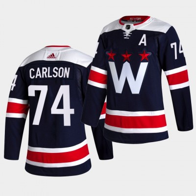 Adidas Washington Capitals #74 John Carlson Men's 202122 Alternate Authentic NHL Jersey Black